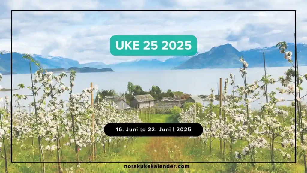 uke 25 2025 kalender