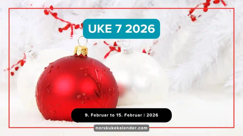 Uke 7 2026 i kalender Norsk